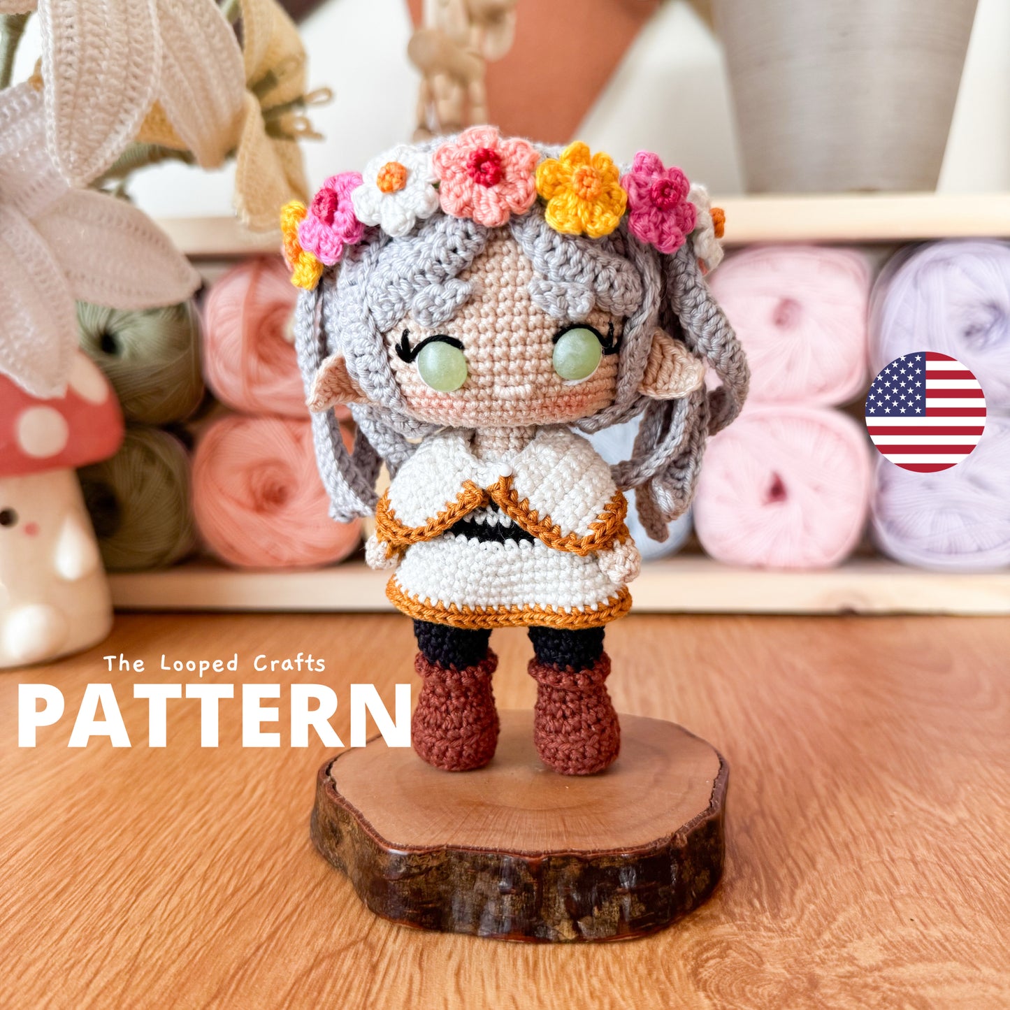 Mini Amigurumi Crochet Elf Mage
