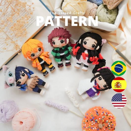 Mini Amigurumi Demon Slayer Bundle