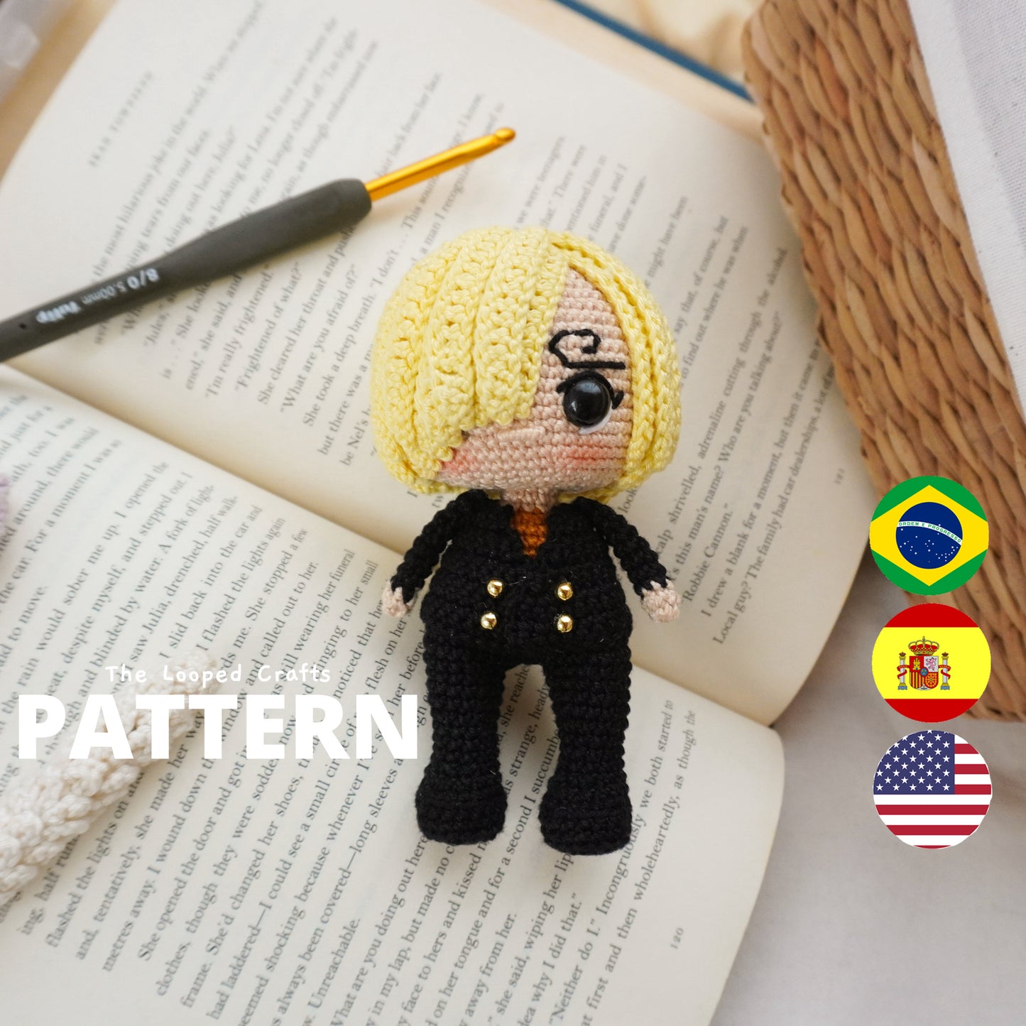 Mini Amigurumi Crochet Pattern Pirate Cook