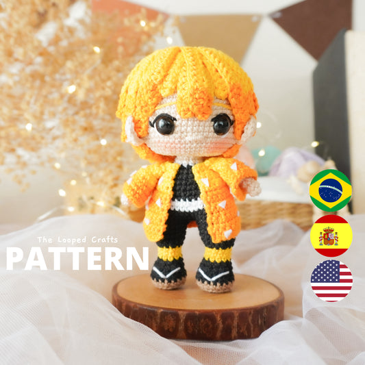 Mini Amigurumi Crochet Pattern Zenitsu