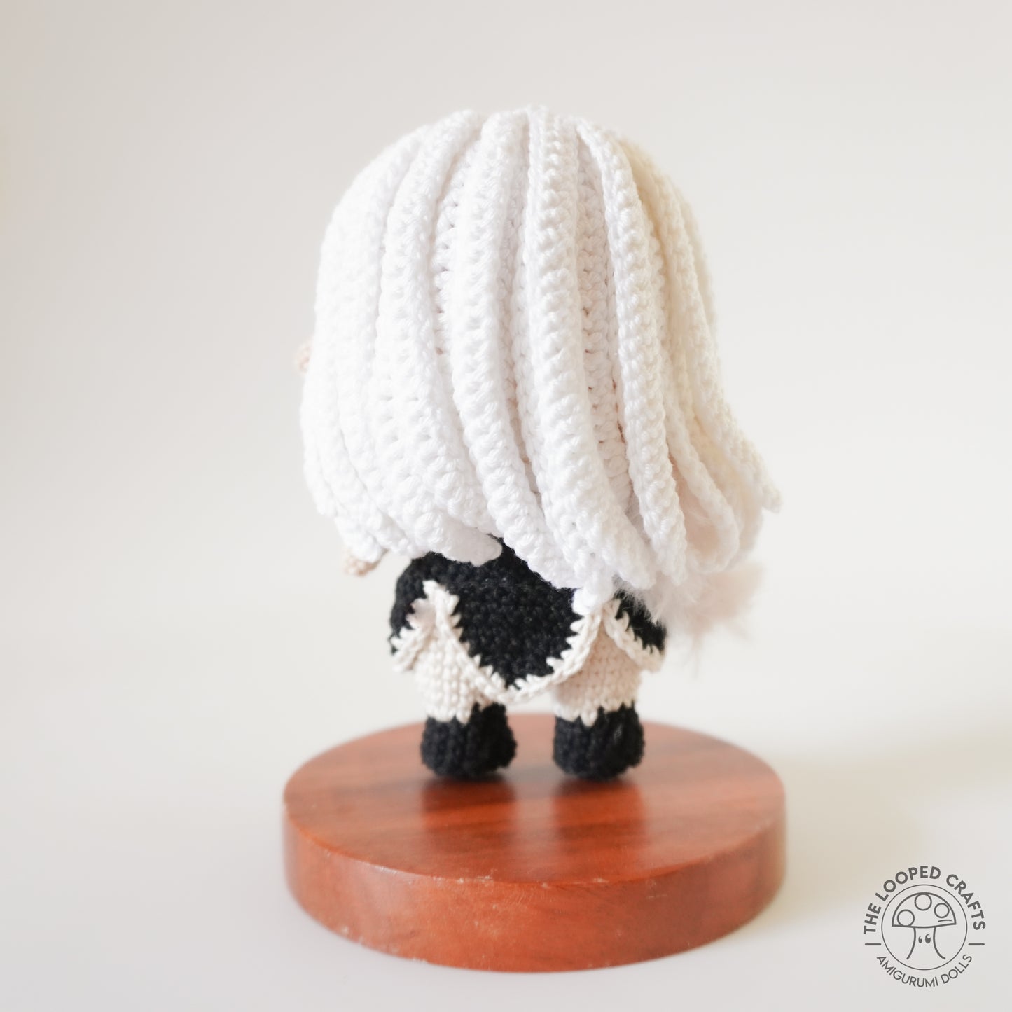 Mini Amigurumi Inspired Demon White Dog