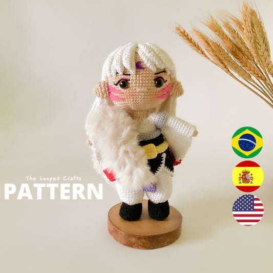 Amigurumi Crochet Pattern White Demon Dog