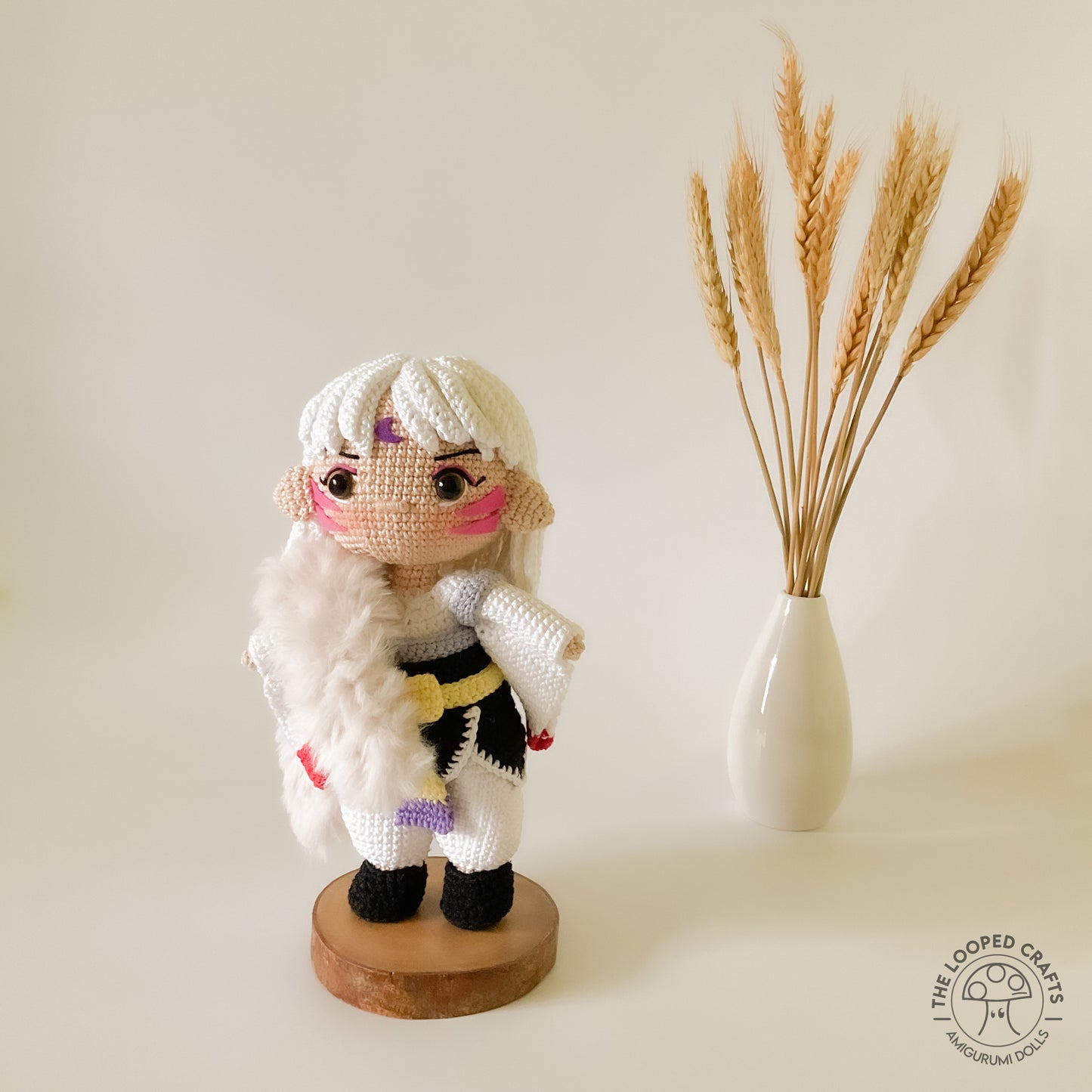 Amigurumi Crochet Pattern White Demon Dog