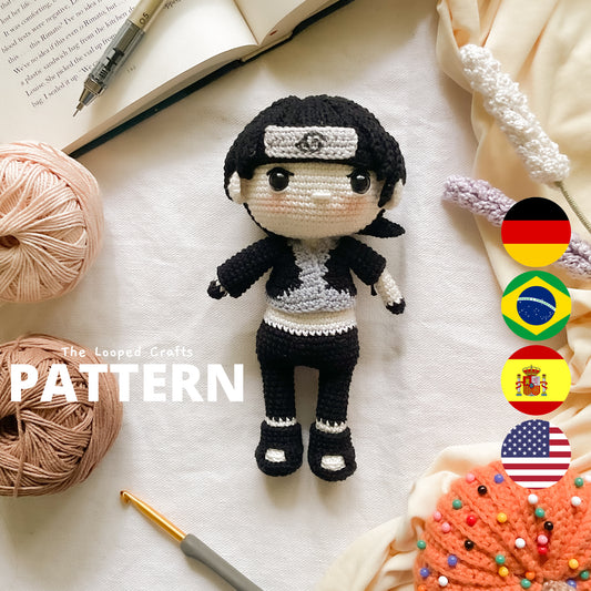 Amigurumi Crochet Pattern Drawing Ninja