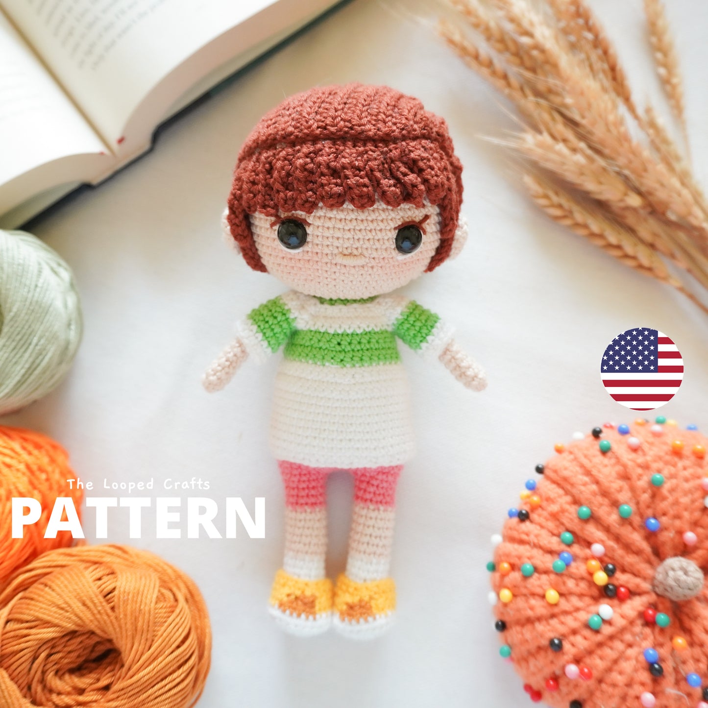 Amigurumi Crochet Pattern Spirted Girl