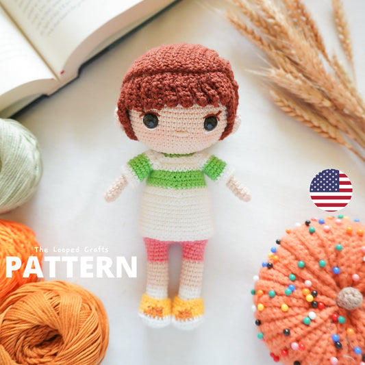 Amigurumi Crochet Pattern Spirted Girl