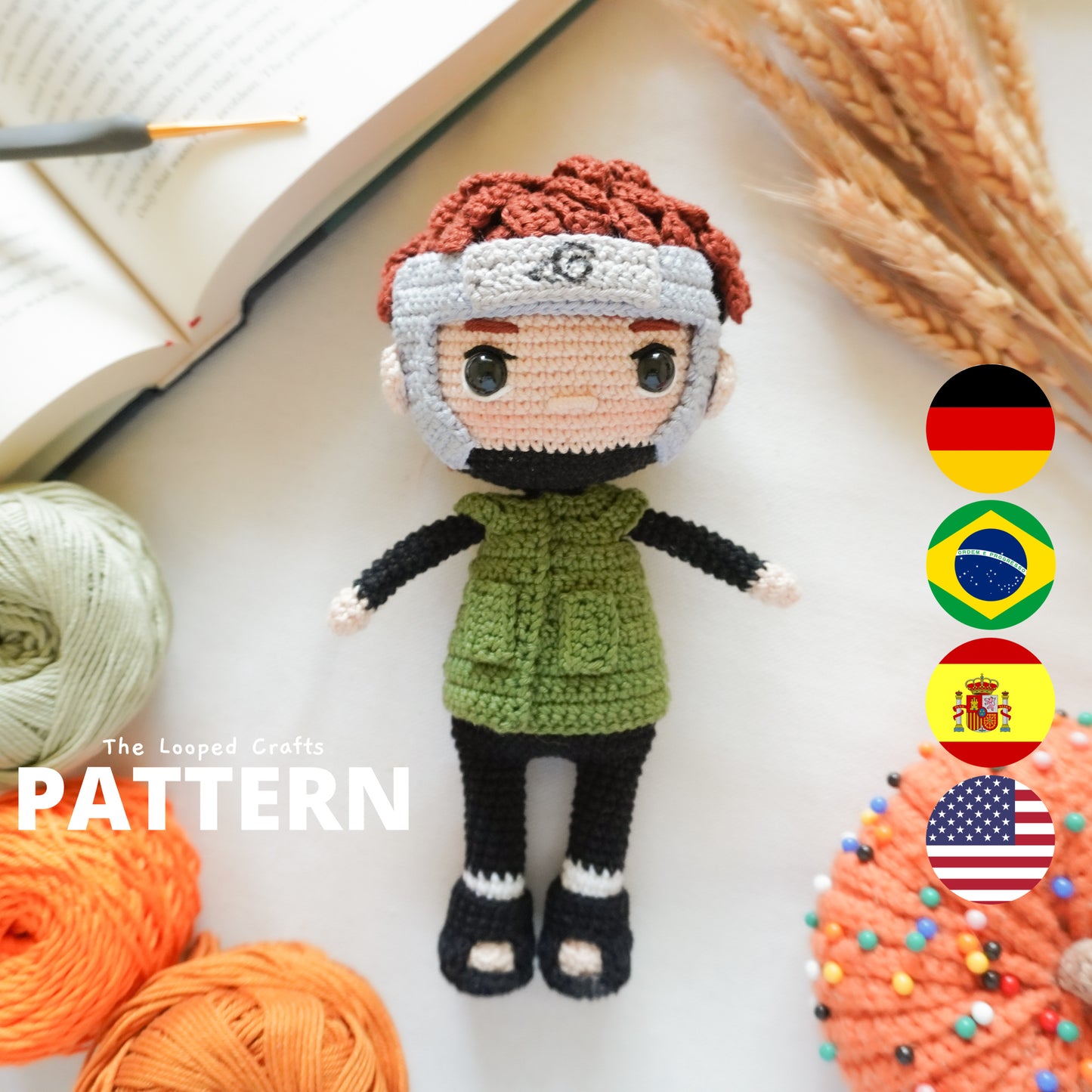 Amigurumi Crochet Pattern Wood Ninja