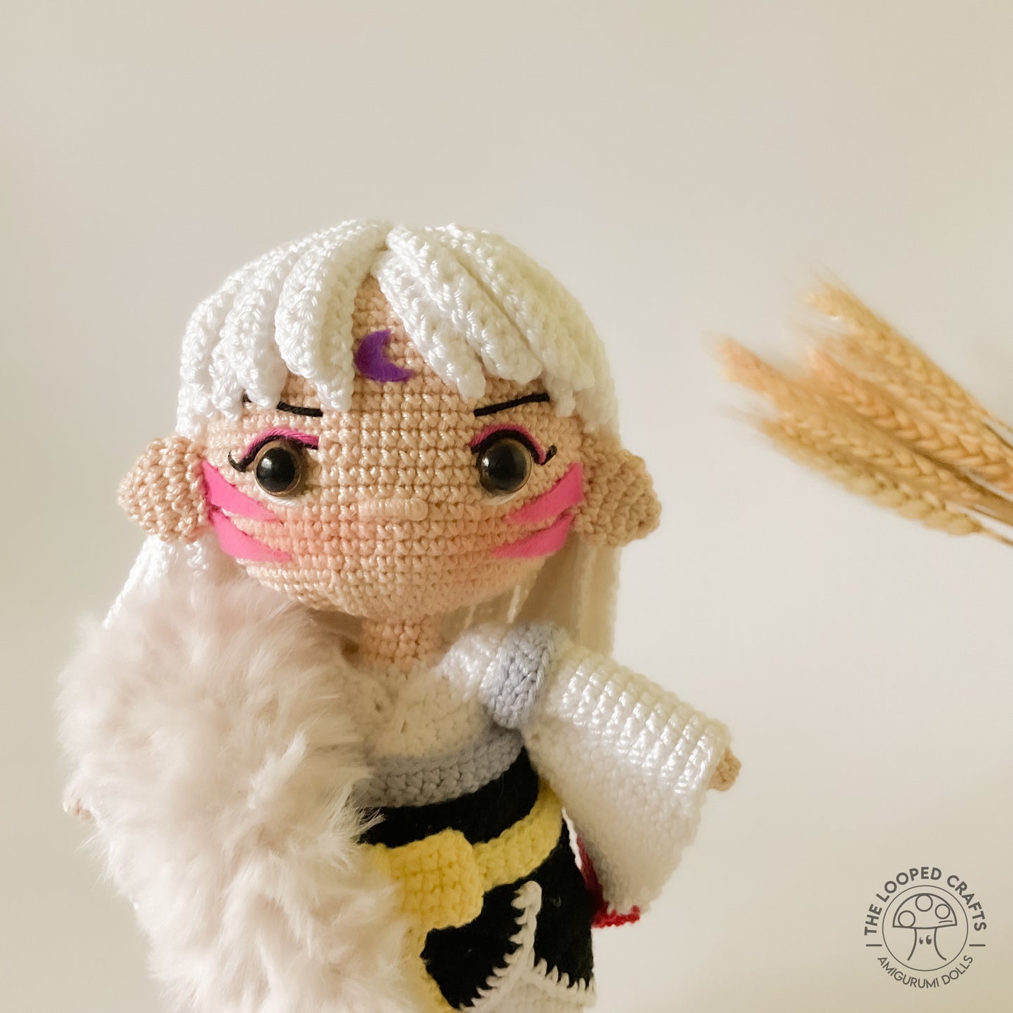 Amigurumi Crochet Pattern White Demon Dog