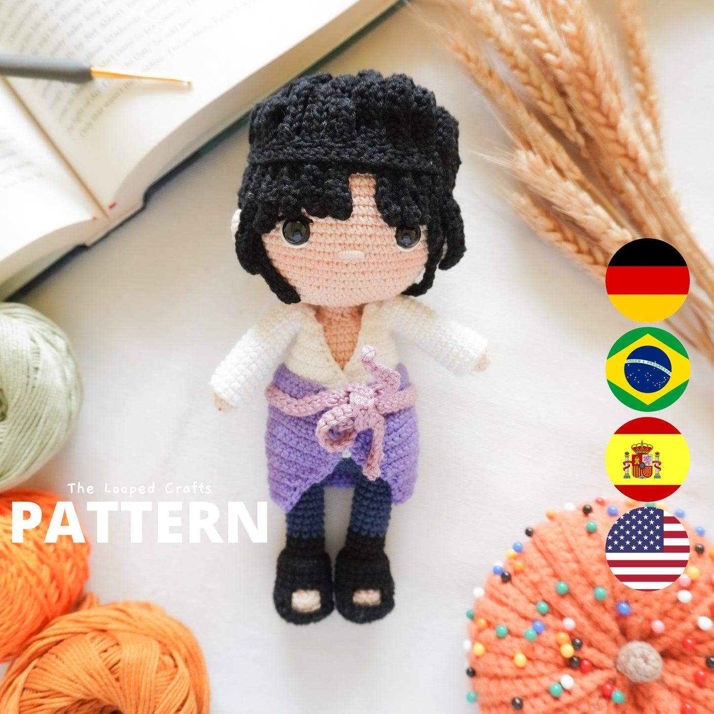 Amigurumi Crochet Pattern Lighting Ninja