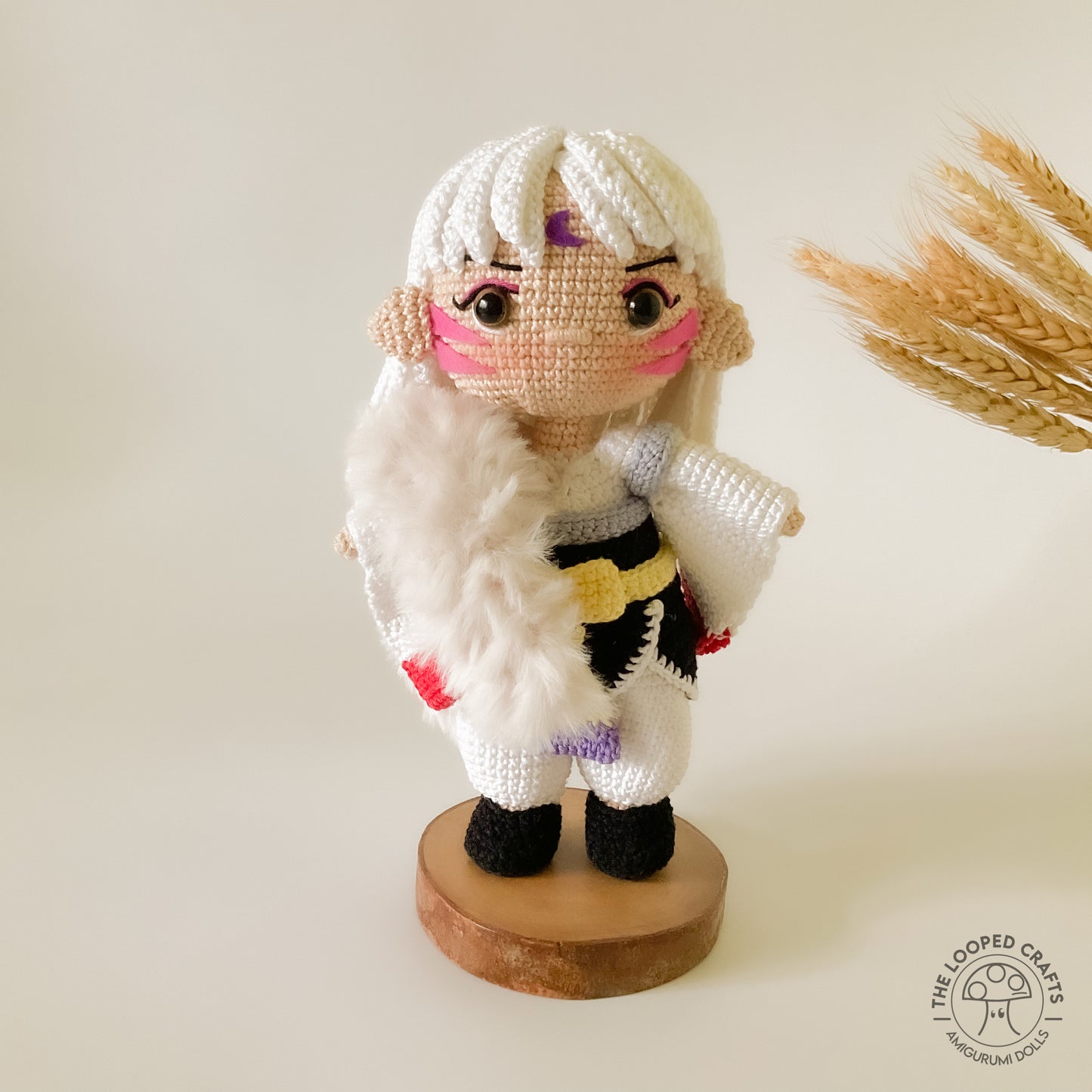 Amigurumi Crochet Pattern White Demon Dog