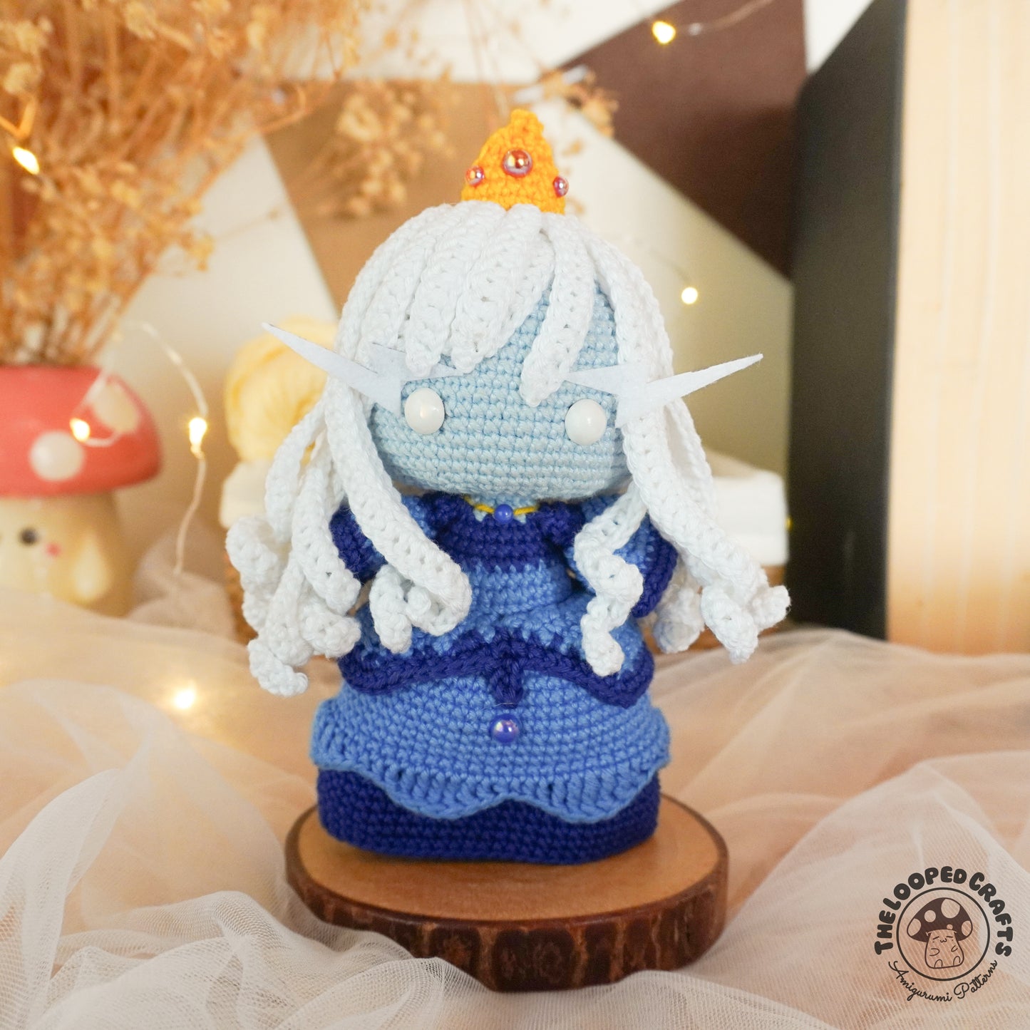 Mini Amigurumi Adventure Time Gender Swap Ice Queen Inspired