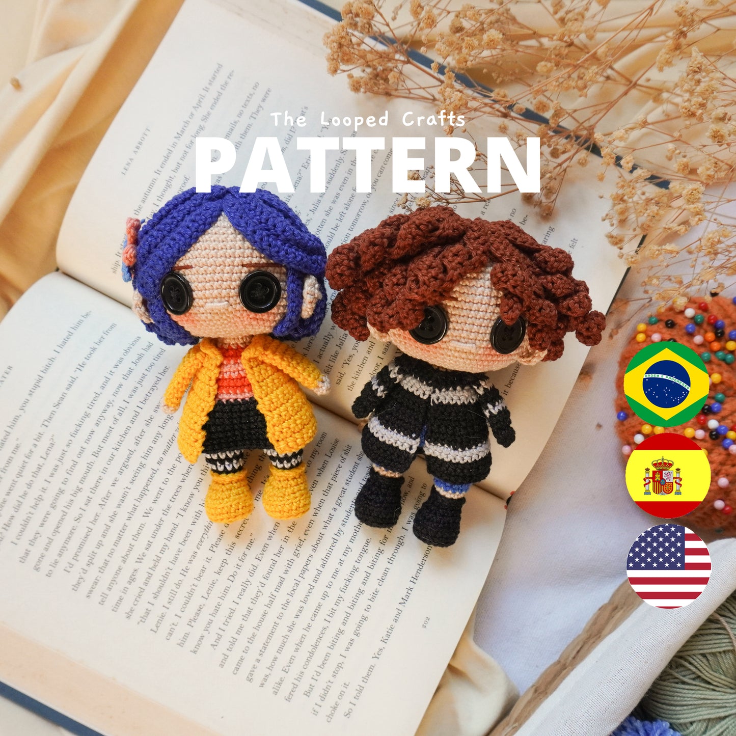 Mini Amigurumi Coraline Inspired Bundle