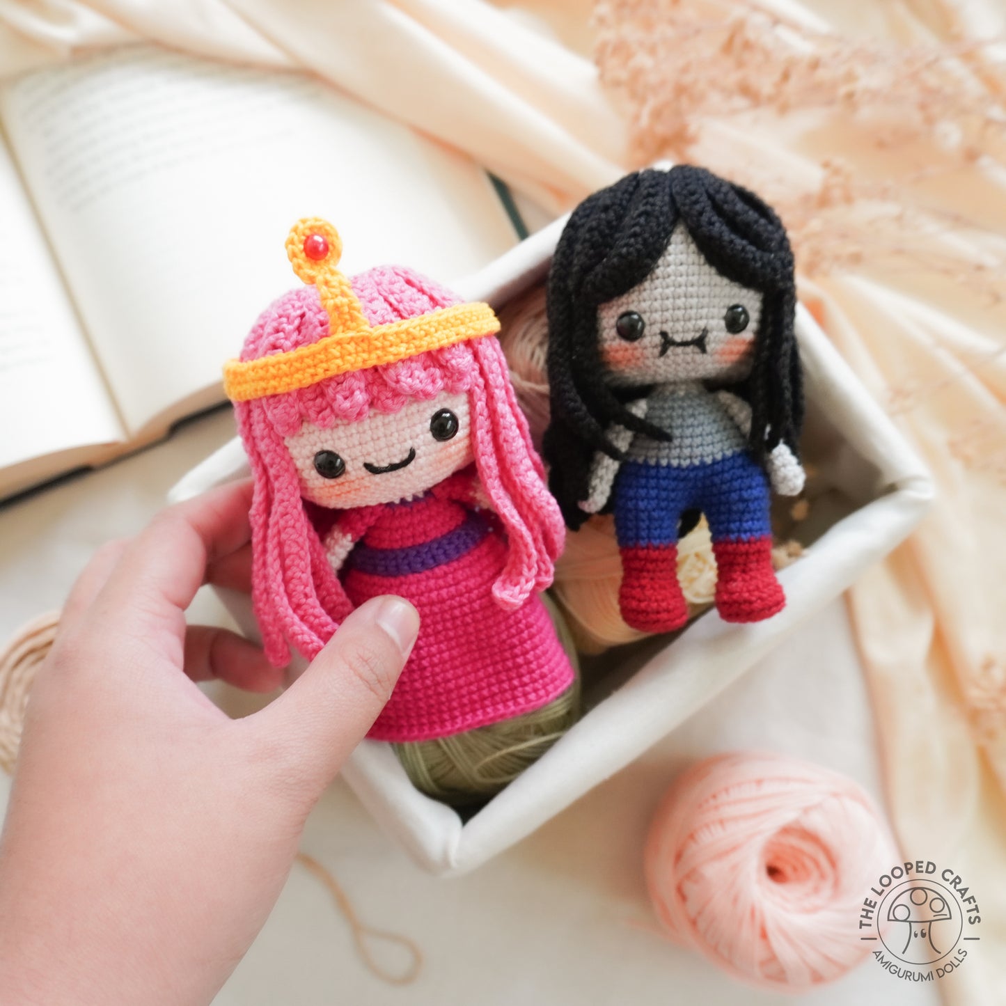 Mini Amigurumi Crochet Pattern Adventure Princess Bubblegum and Marceline
