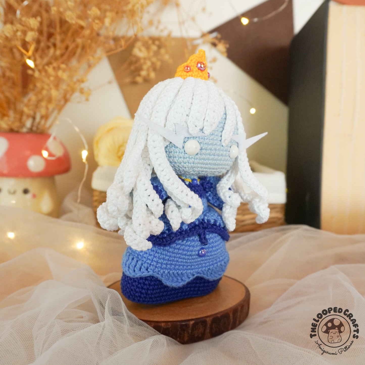 Mini Amigurumi Adventure Time Gender Swap Ice Queen Inspired