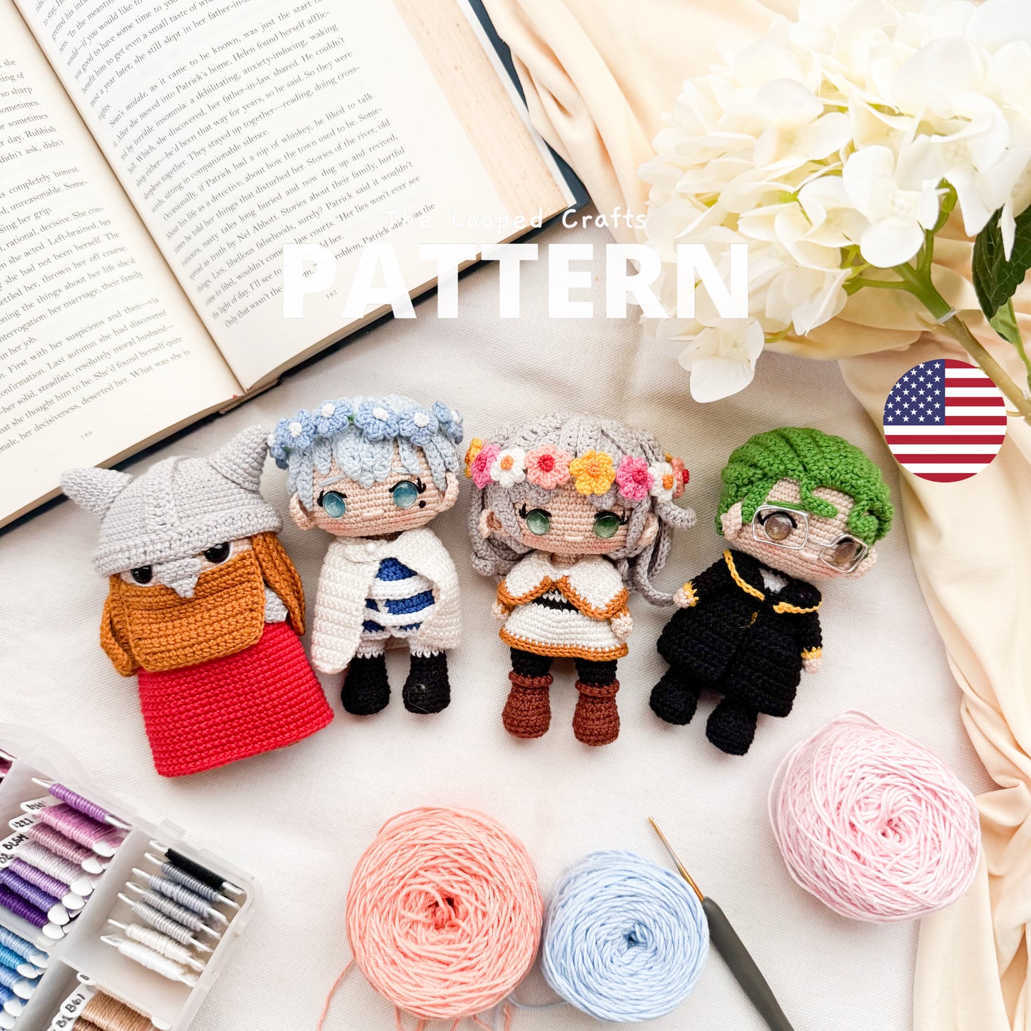 Mini Amigurumi Crochet The Hero and Elf Mage Party