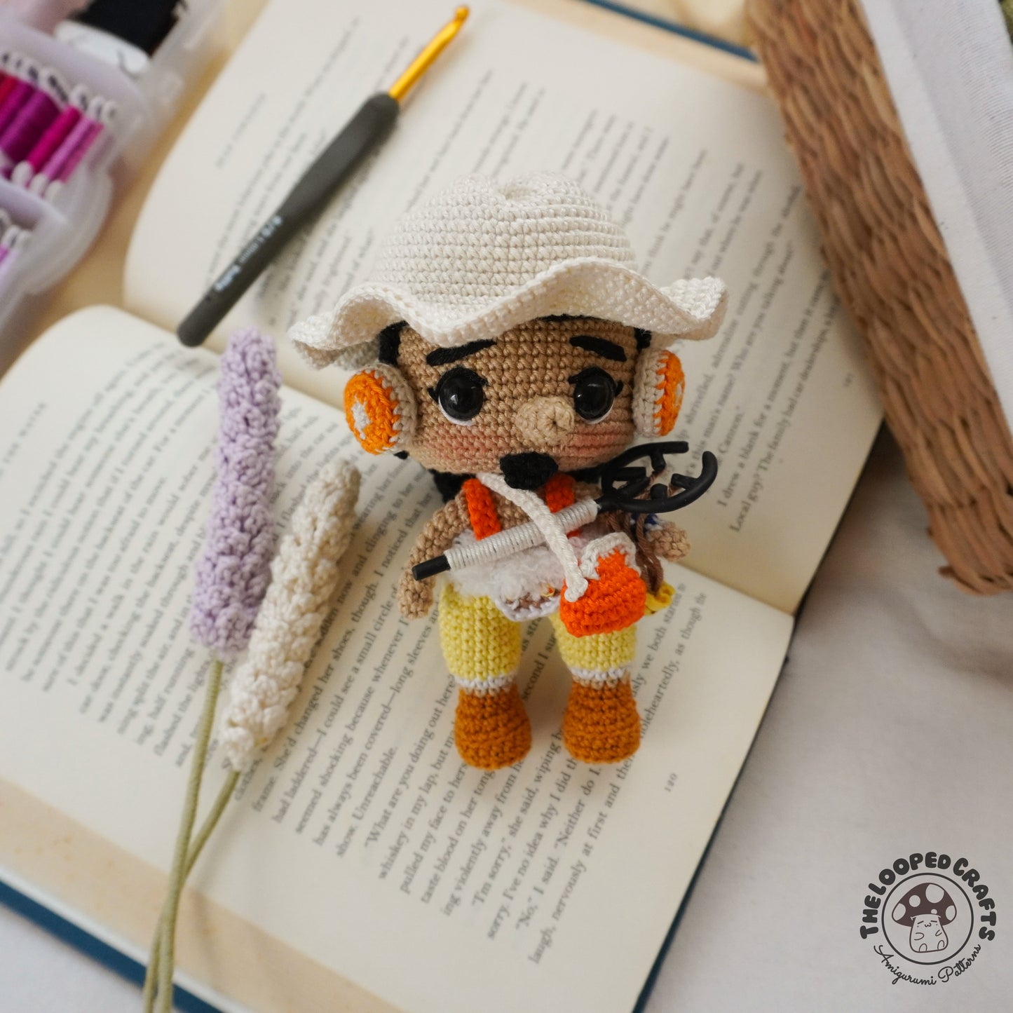 Mini Amigurumi Crochet Pattern Pirate Straw Hat