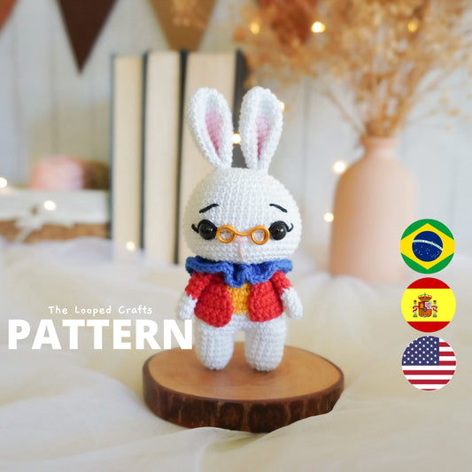 Mini Amigurumi Crochet Pattern White Rabbit