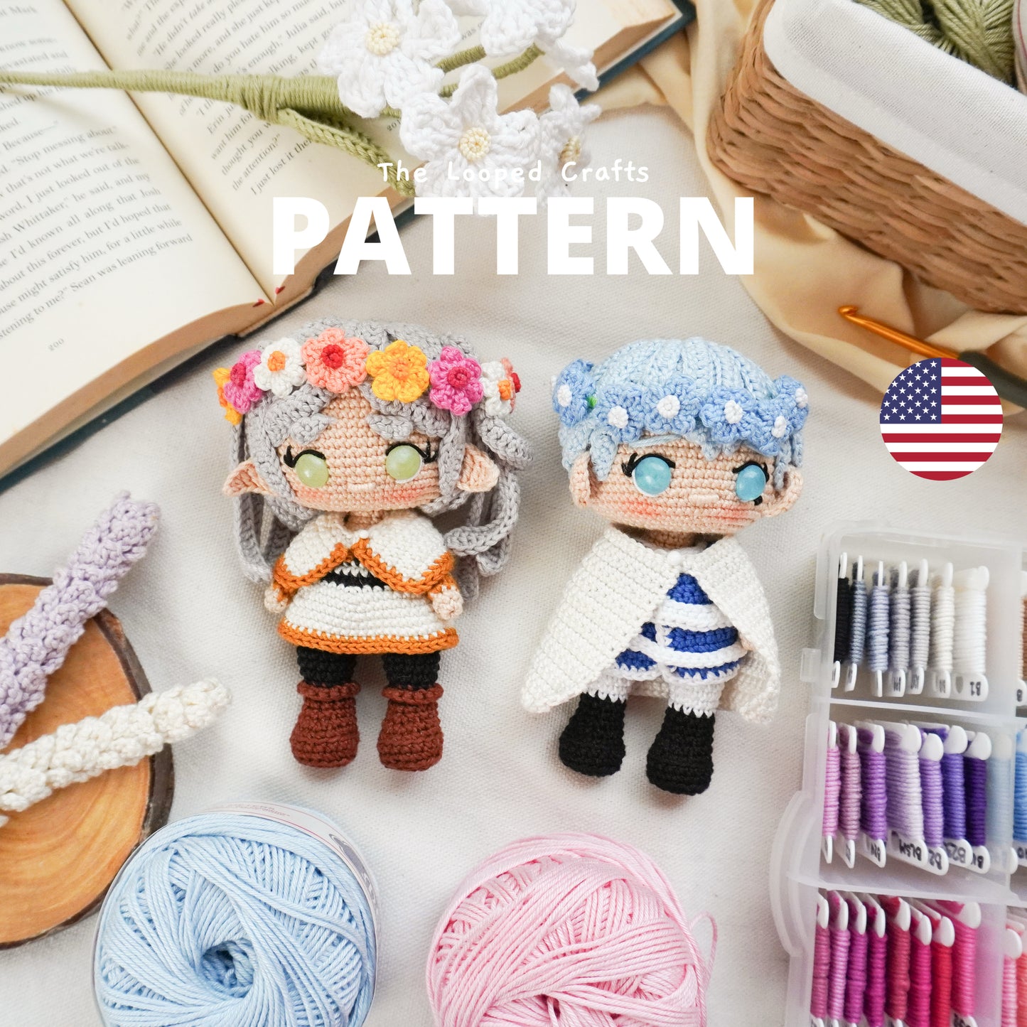 Mini Amigurumi Crochet The Hero and Elf Mage