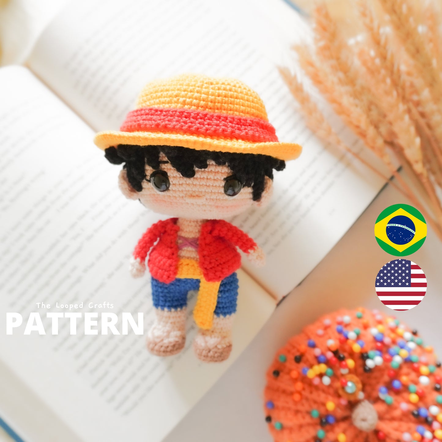 Mini Amigurumi Crochet Pattern Pirate Straw Hat