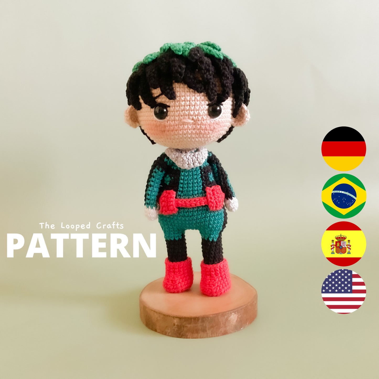 Amigurumi Crochet Pattern Green Hero