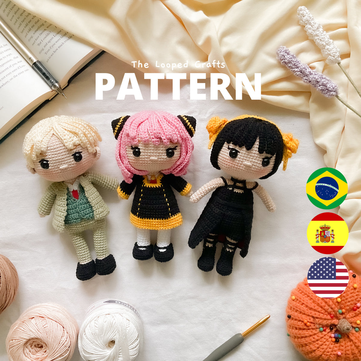 Amigurumi Crochet Pattern Spy Family – theloopedcrafts